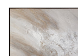 Subtle Relief Framed Canvas - Gray