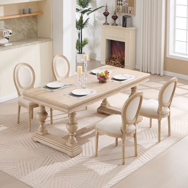 Upholstered With Round Back Dining Chairs (Set of 2)