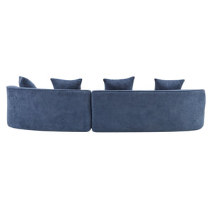 Elegant Curved Sectional Sofa With Full Foam Comfort