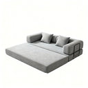 Convertible Sleeper Sofa Bed, 3 Seater Fold Out Couch With Mattress