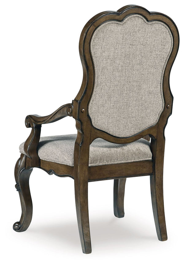 Maylee - 11 Pc. - Dining Extension Table, 4 Side Chairs, 2 Arm Chairs, Storage Bench, Buffet And Hutch - Dark Brown
