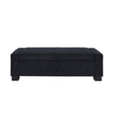 Textured Fabric Ottoman Bench With Hinged Lid