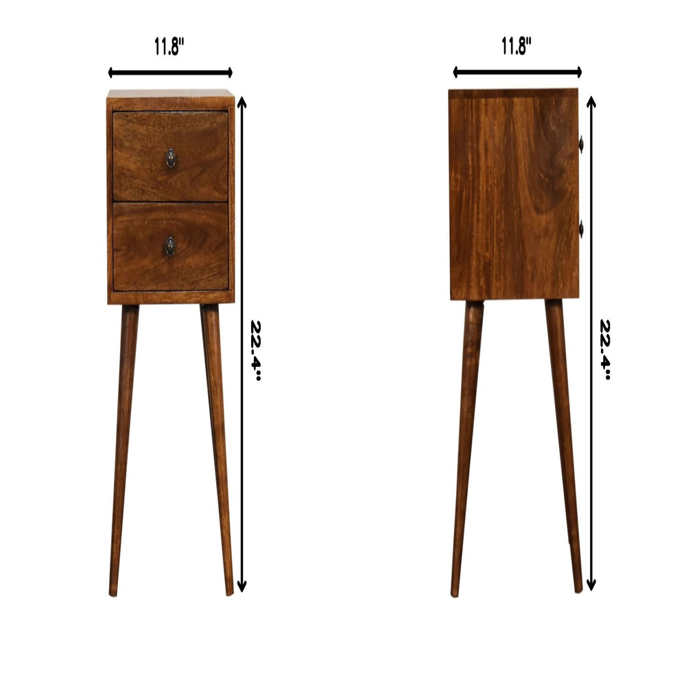 Mini 2 Drawer Nightstand