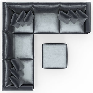 Remington - Modular Sofa And Cocktail Ottoman - Slate