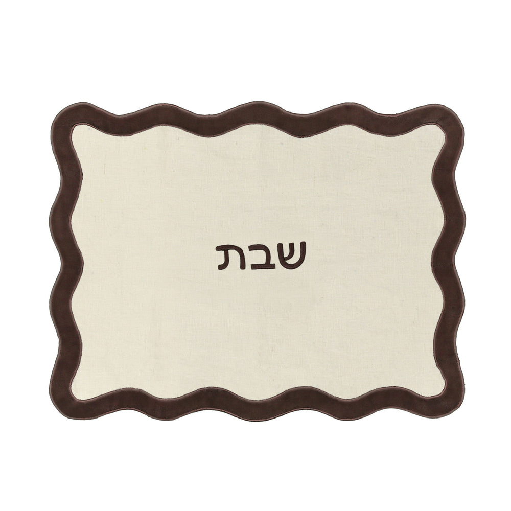 Organic Cotton / Linen Wavy Challah Cover