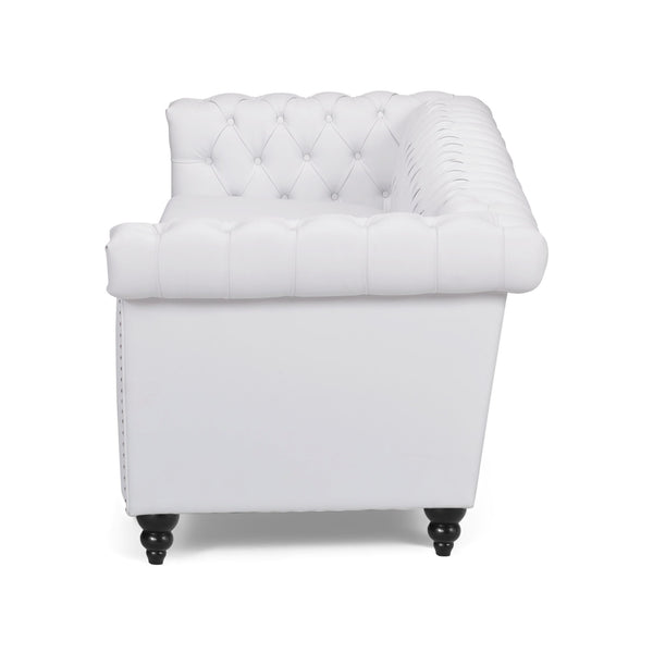 Chesterfield Style 3 Seater Sofa With Deep Button Tufting