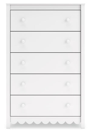 Hallityn - Five Drawer Chest - White