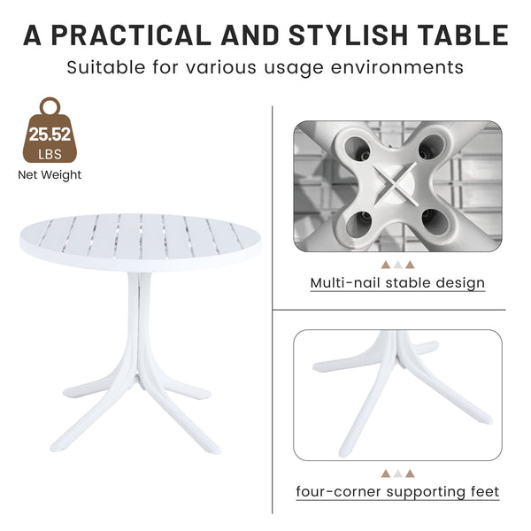 Round Table - White