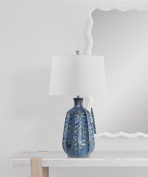 Tee - Table Lamp - Blue / White