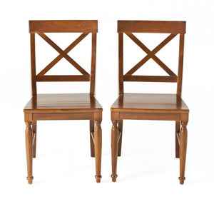 Dining Chair With X Shaped Back (Set of 2)