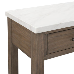 Edison - Server With Faux Marble Top - Brownstone