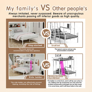 Bunk Bed With Built In Desk & Guardrail Frame