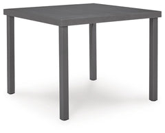 Rocky Creek - Square Dining Table With Umbrella Option - Gray