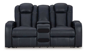 Fyne-dyme - Power Reclining Loveseat With Console/Adj Hdrst
