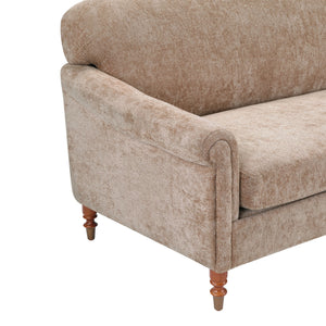 Loveseat Sofa, 2 Seater Couch With Rolled Arms