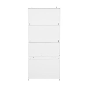 Hollow Pattern 2 Door 3 Drawer Wardrobe, The Collision Of Wood Color, Suitable For Bedrooms And Dressing Rooms - White