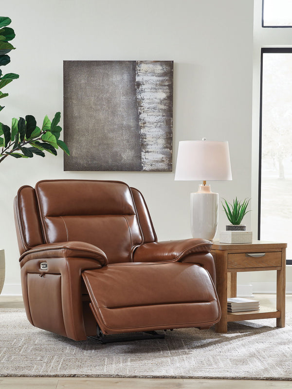Healy Pier - Power Recliner / Adj Headrest - Chocolate