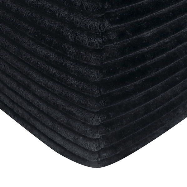 Convertible Chaise Lounge Chair & Wide Armrest & Throw Pillows - Black