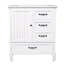 30" Bathroom Vanity With Sink, 3 Drawers, Adjustable Feet