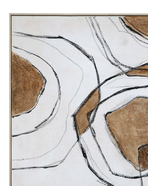 Rhetoric Canvas Art - White / Light Brown