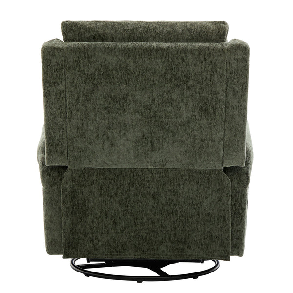 Manual Recliner Massage Chair With Swivel Rocker, 8 Massage Modes, Side Storage Pocket