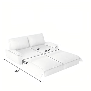 Queen Pull Out Sofa Bed, Convertible 3 In 1, Multi Functional - Blue