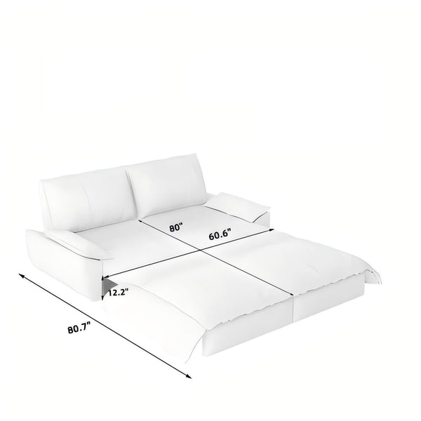 Queen Pull Out Sofa Bed, Convertible 3 In 1, Multi Functional - Blue