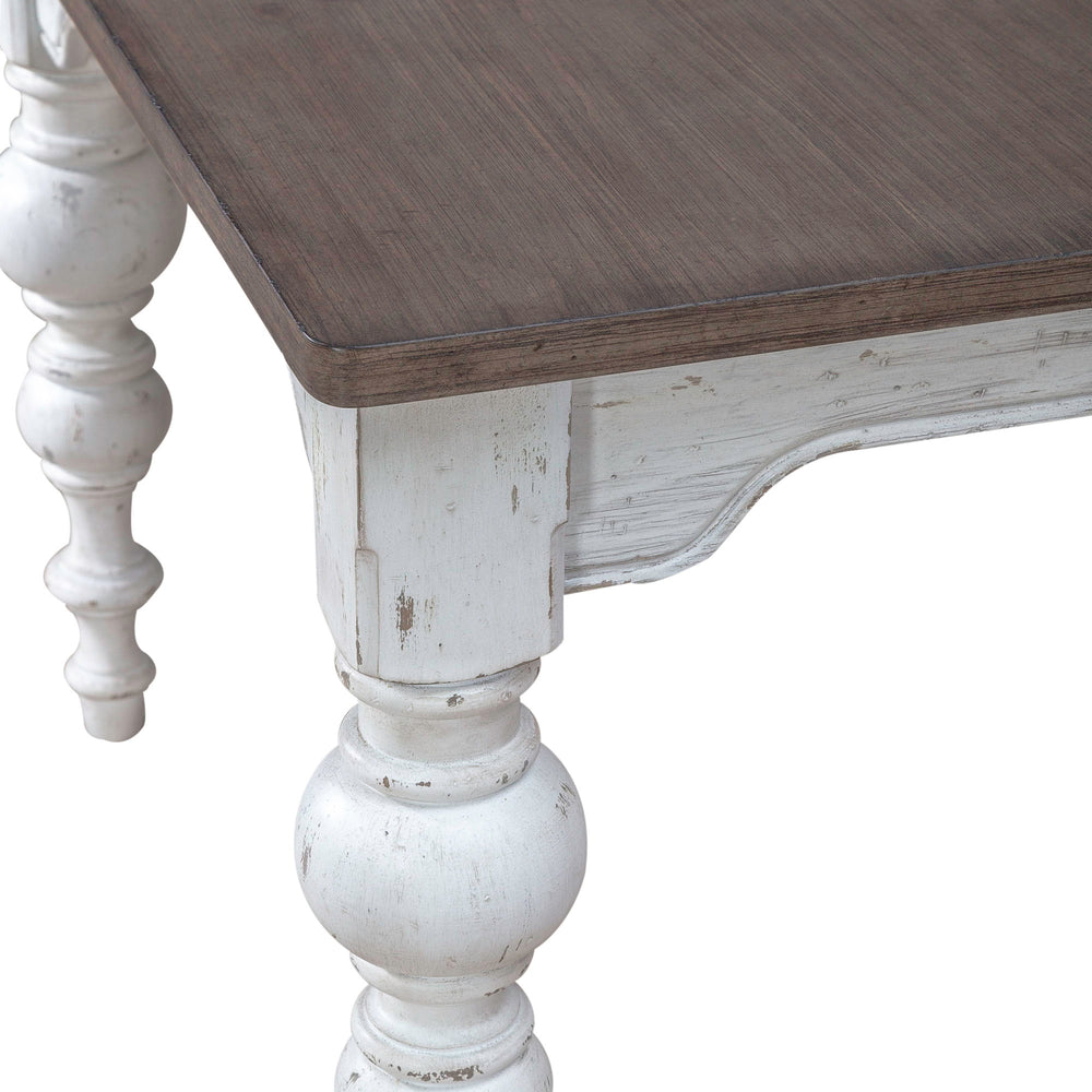 River Place - Rectangular Leg Table - Riverstone White & Tobacco
