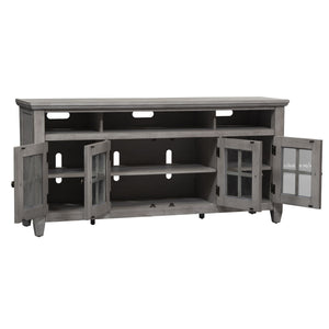 Heartland - Entertainment TV Stand - Antique White / Tobacco Tops