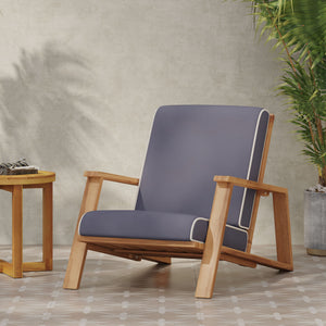 Outdoor Club Chair, Patio Lounge Chair With Removable Cushion