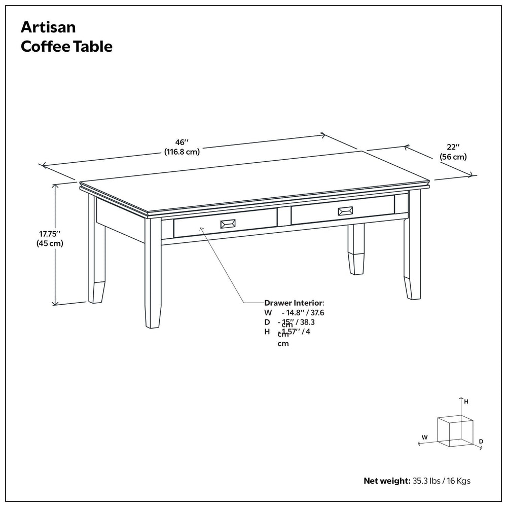 Artisan - Coffee Table - Russet Brown