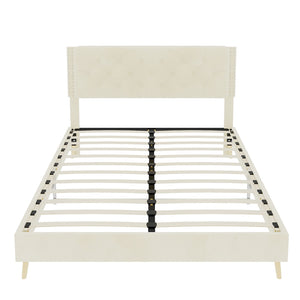 Upholstered Bed With Tufted Headboard