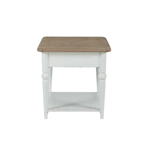Turnberry Park - Rectangular End Table - Washed White
