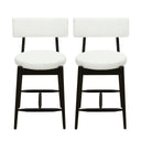 Mid Century Modern Counter Stools, Fabric Upholstered Chairs