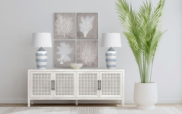 Harper - Table Lamp - White / Blue