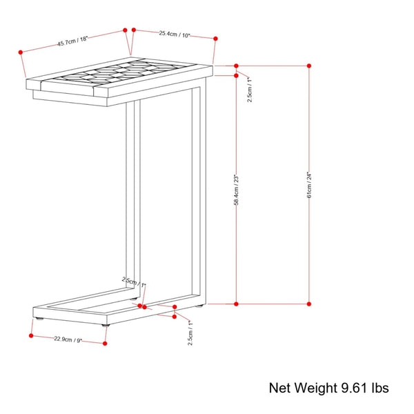 Skyler - C Side Handcrafted Table