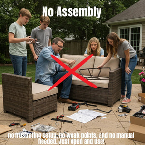 Outdoor 6 Person Patio Seating Group With Cushions - Gray