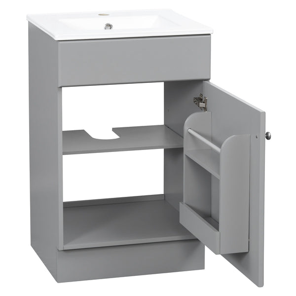 Bathroom Vanity With Sink, Cabinet With Adjustable Shelf