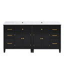 2 Piece Freestanding Bathroom Vanity Set With Sink Top, Reversible Dual Layout