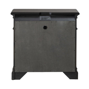 Arden Road - Nightstand With Charging Station - Satin Cherry