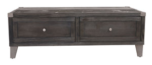 Todoe - Lift Top Cocktail Table - Dark Gray