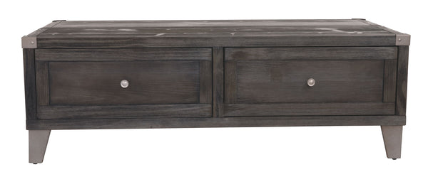 Todoe - Lift Top Cocktail Table - Dark Gray