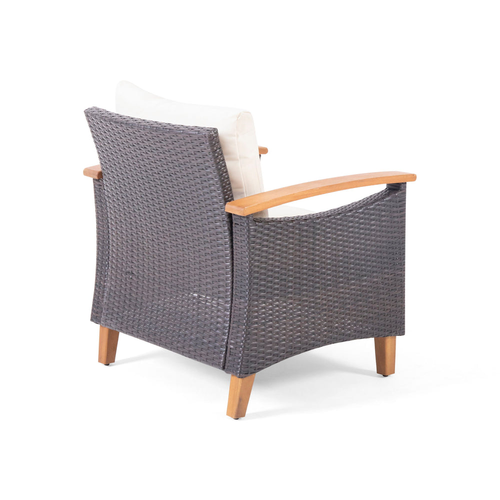Isla - Transitional Chat Set With Water Resistant Cushions - Teak