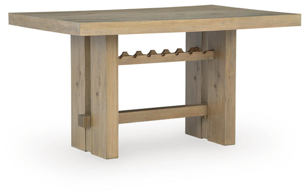 Lasinger - 5 Pc. - Counter Height Dining Table And 4 Barstools - Light Brown