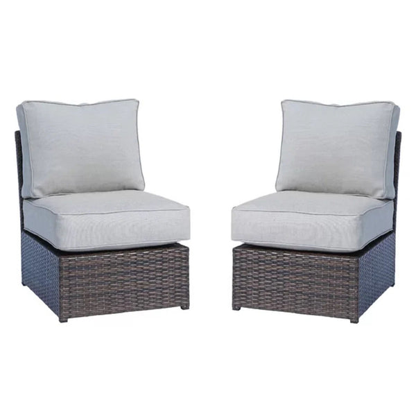 Comfortable Modern Patio Rattan Sectional Set With Cushions