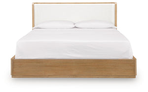 Pamaria - King Upholstered Bed - Light Brown