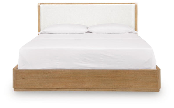 Pamaria - King Upholstered Bed - Light Brown