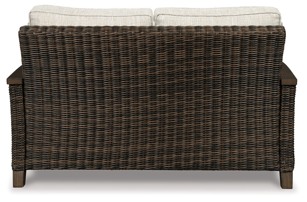 Paradise Trail - Loveseat w/Cushion - Medium Brown