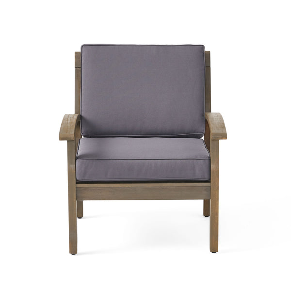 Peyton Club Chair Outdoor Seating Acacia Wood 32.25 X 28.00 X 31.25"