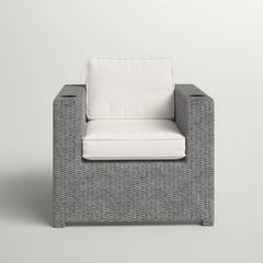 Aviara - Outdoor Club Chair Timeless Comfort With Plush Cushions - Gray Mix